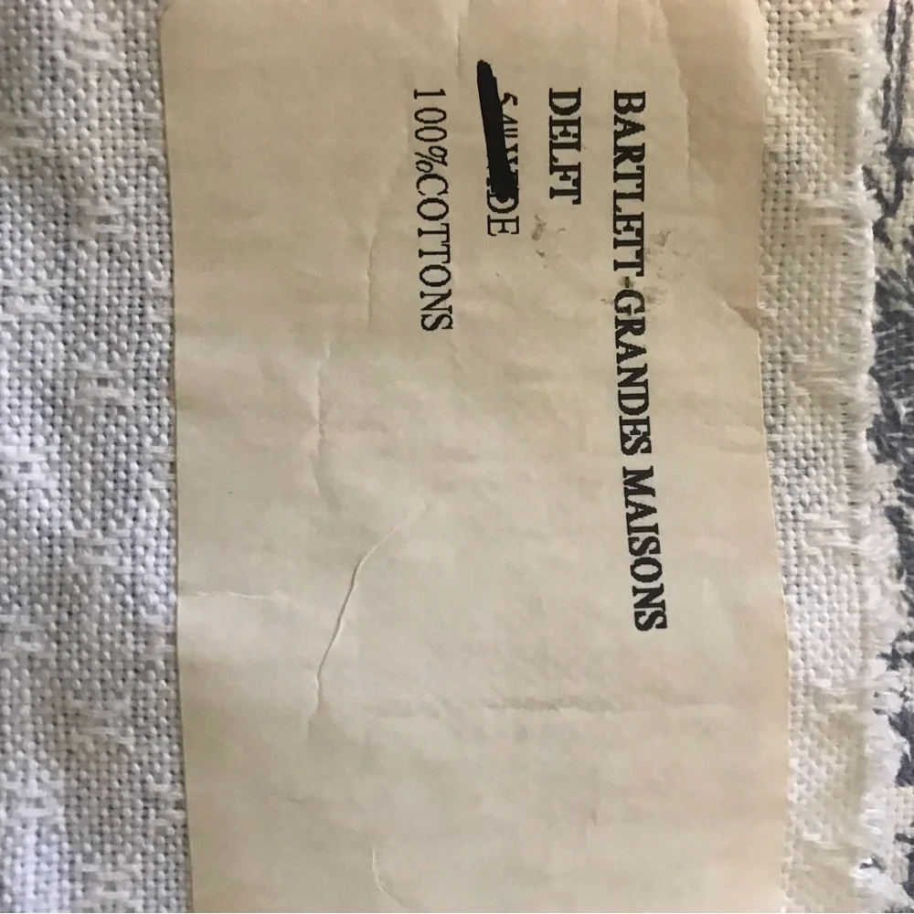 Classic Delft Blue Toile Cotton Home Accent Fabric  4 Blocks